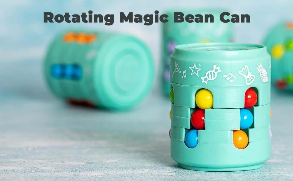 BrainTangle™ 2 in 1 Magic Bean Rainbow Puzzle Toy and Fidget Spinner